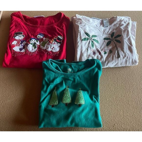 Kim Rogers Tops - Holiday Shirts x3